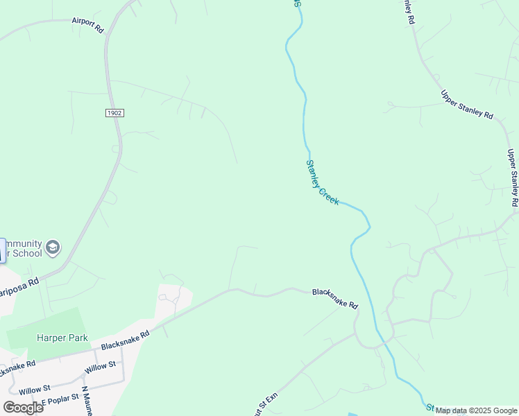 map of restaurants, bars, coffee shops, grocery stores, and more near Blacksnake Road in Stanley
