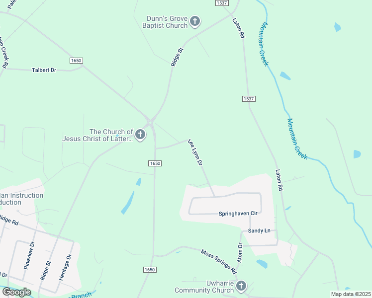 map of restaurants, bars, coffee shops, grocery stores, and more near 1505 Lee Lynn Drive in Albemarle