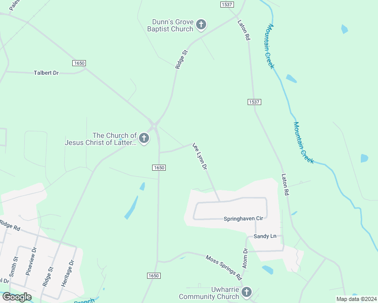 map of restaurants, bars, coffee shops, grocery stores, and more near 1505 Lee Lynn Drive in Albemarle
