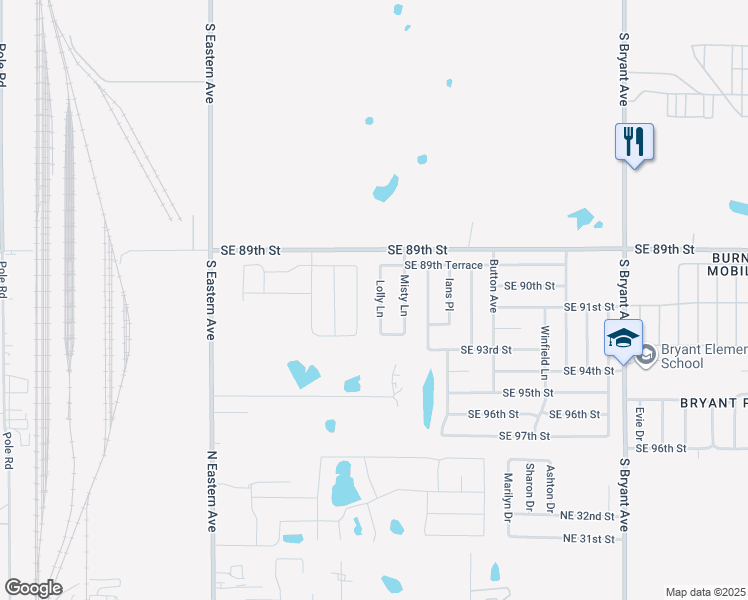 map of restaurants, bars, coffee shops, grocery stores, and more near 9017 Lolly Lane in Oklahoma City