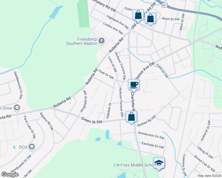 map of restaurants, bars, coffee shops, grocery stores, and more near 118 Oakdale Street in Concord