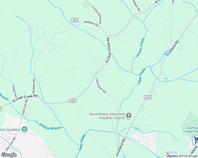map of restaurants, bars, coffee shops, grocery stores, and more near 1819 North Clear Creek Road in Hendersonville
