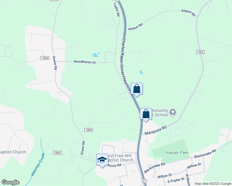 map of restaurants, bars, coffee shops, grocery stores, and more near 113 Taylor Road in Stanley