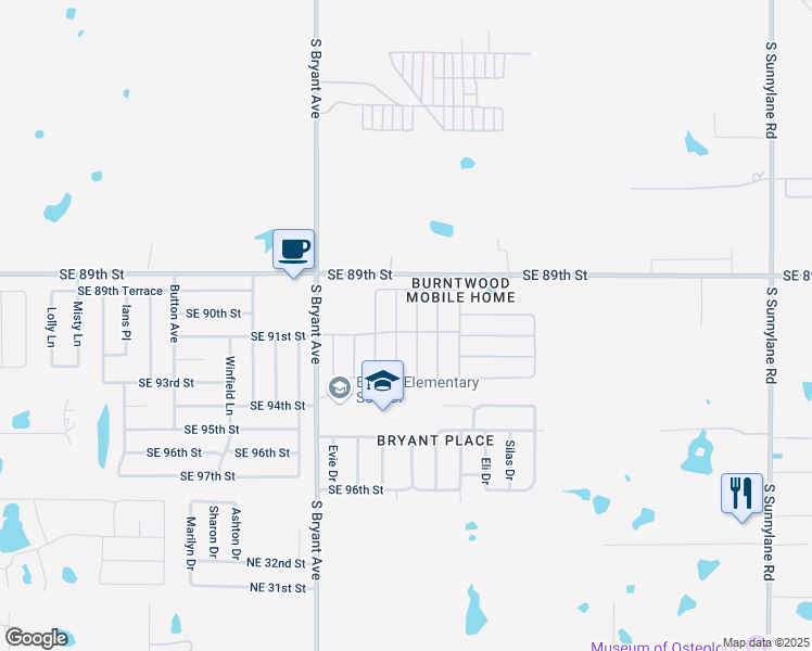 map of restaurants, bars, coffee shops, grocery stores, and more near 3308 Southeast 89th Street in Oklahoma City