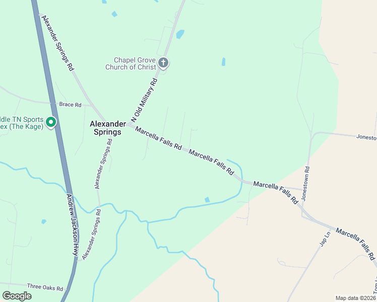 map of restaurants, bars, coffee shops, grocery stores, and more near 40 Marcella Falls Road in Ethridge