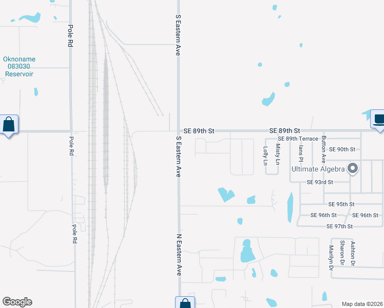 map of restaurants, bars, coffee shops, grocery stores, and more near 9128 South Eastern Avenue in Moore