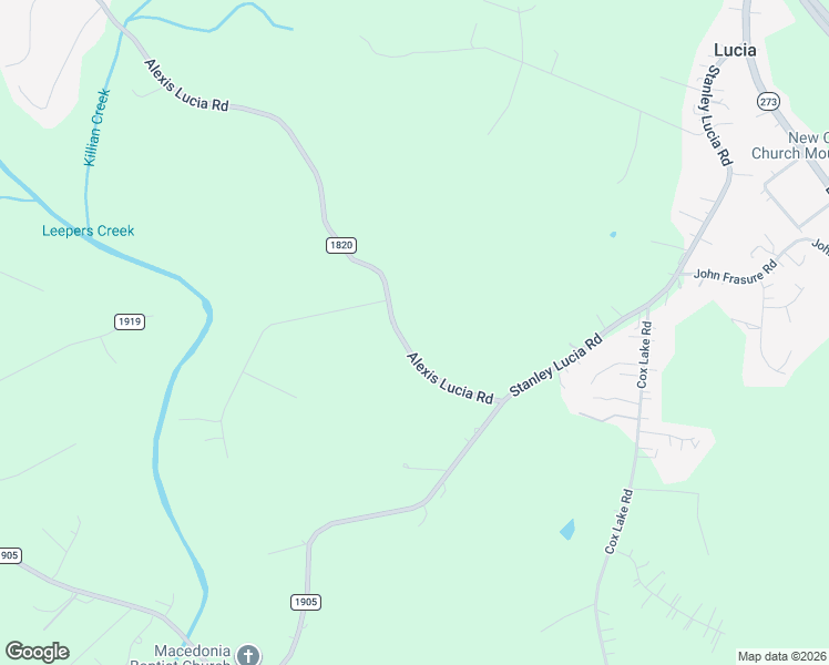 map of restaurants, bars, coffee shops, grocery stores, and more near 2314 Alexis Lucia Road in Stanley