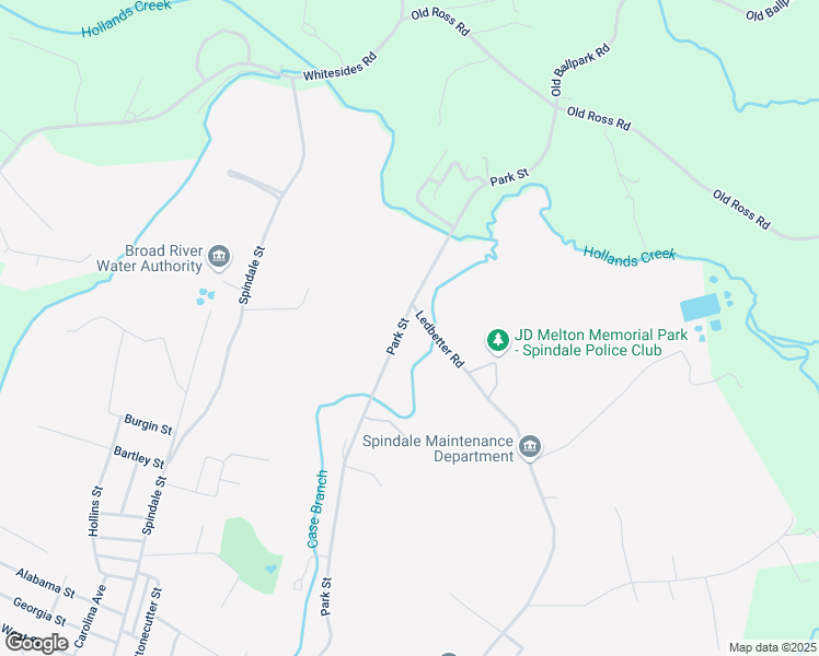 map of restaurants, bars, coffee shops, grocery stores, and more near 332 Park Street in Spindale