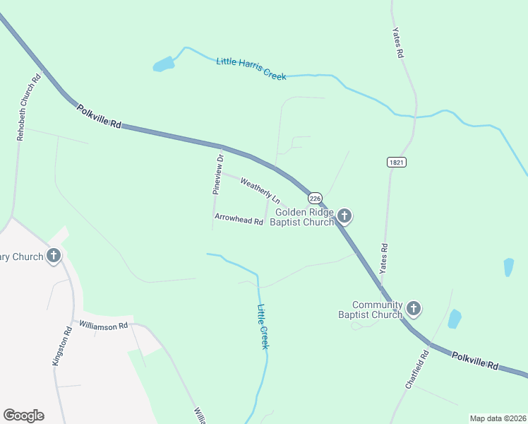 map of restaurants, bars, coffee shops, grocery stores, and more near 3601 Weatherly Lane in Shelby