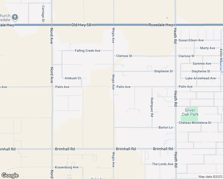 map of restaurants, bars, coffee shops, grocery stores, and more near 1859 Wegis Avenue in Bakersfield