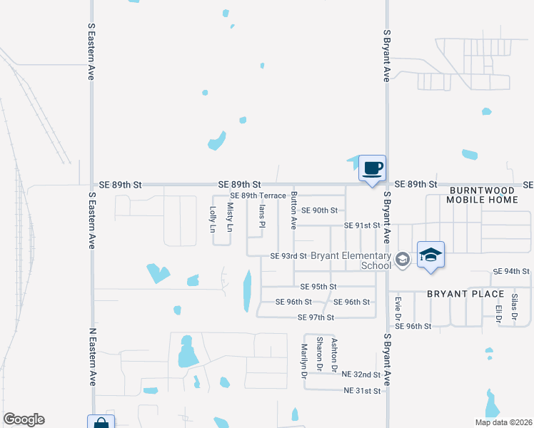 map of restaurants, bars, coffee shops, grocery stores, and more near 9013 Ians Place in Moore