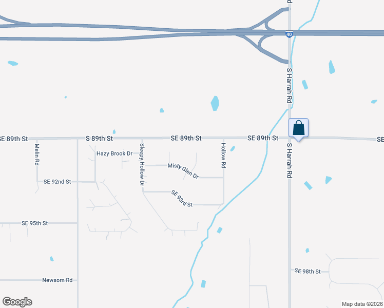 map of restaurants, bars, coffee shops, grocery stores, and more near 9117 Ichabod Circle in Oklahoma City