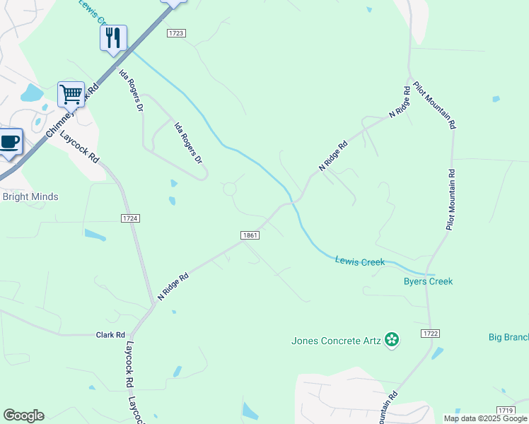 map of restaurants, bars, coffee shops, grocery stores, and more near 16 Lewis Creek Drive in Hendersonville