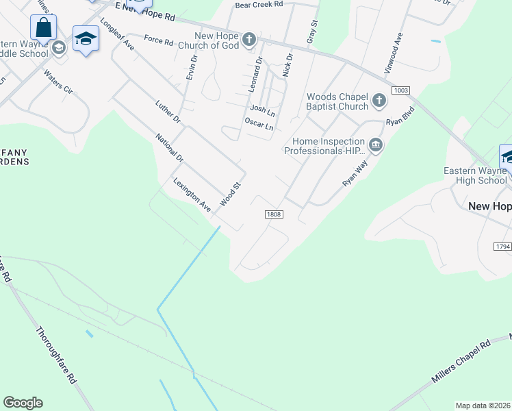 map of restaurants, bars, coffee shops, grocery stores, and more near 602 Cynthia Court in Goldsboro