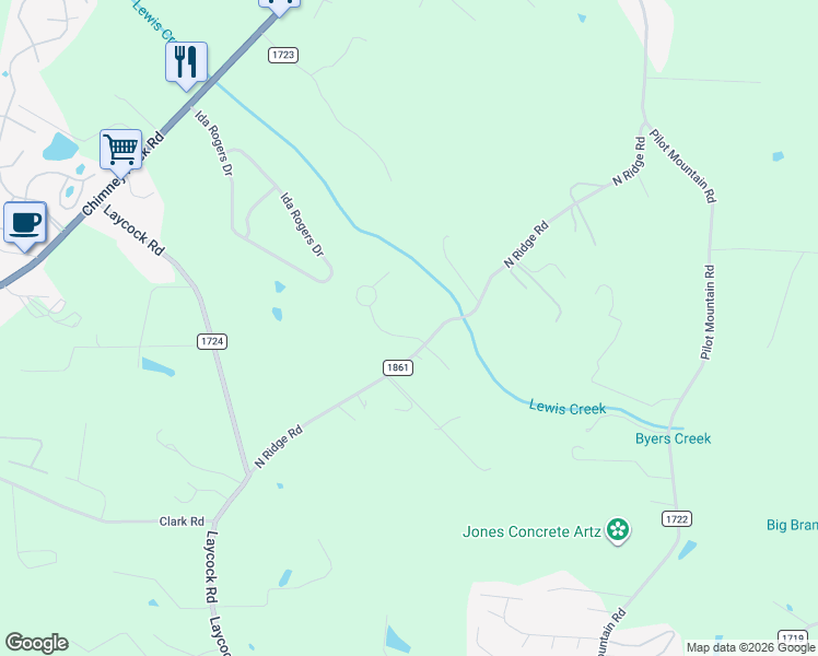 map of restaurants, bars, coffee shops, grocery stores, and more near 34 Lewis Creek Drive in Hendersonville