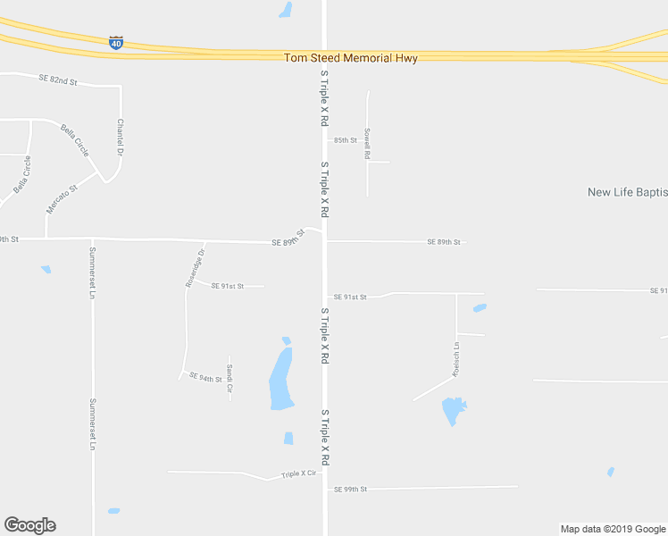 map of restaurants, bars, coffee shops, grocery stores, and more near 17001 Southeast 91st Street in Choctaw