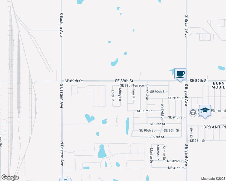 map of restaurants, bars, coffee shops, grocery stores, and more near 9017 Lolly Lane in Oklahoma City