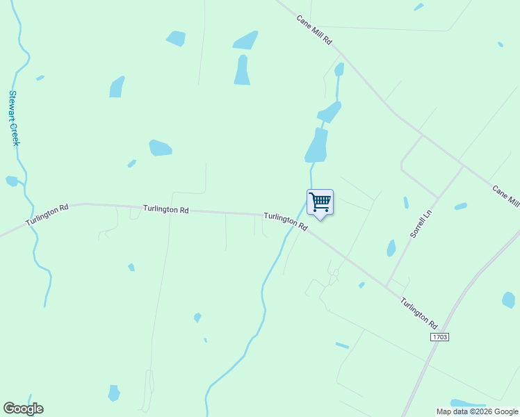 map of restaurants, bars, coffee shops, grocery stores, and more near 1161 Turlington Road in Dunn