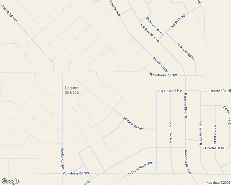 map of restaurants, bars, coffee shops, grocery stores, and more near Loretta Court Northwest in Rio Rancho