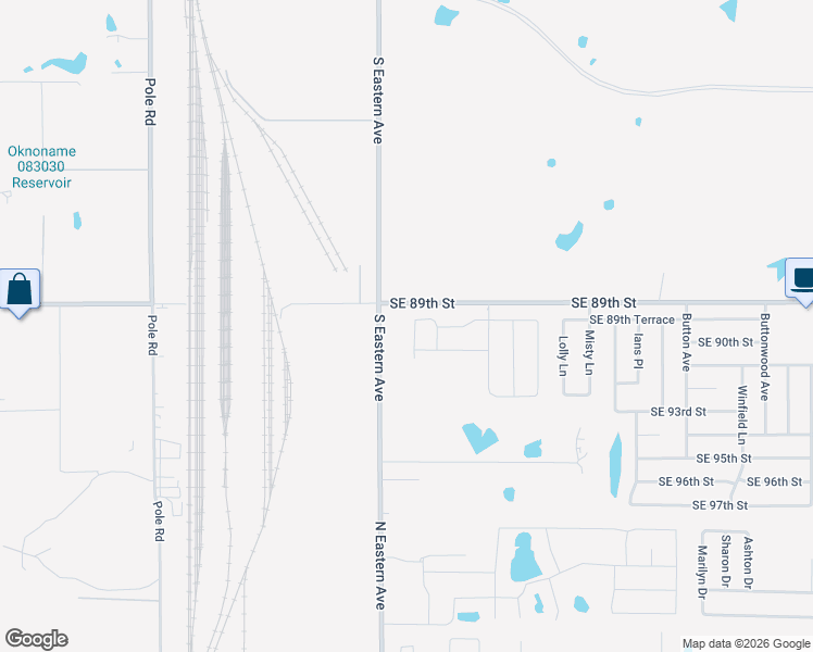 map of restaurants, bars, coffee shops, grocery stores, and more near 9128 South Eastern Avenue in Moore