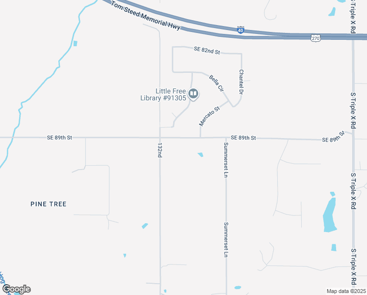 map of restaurants, bars, coffee shops, grocery stores, and more near 16100 Southeast 89th Street in Choctaw