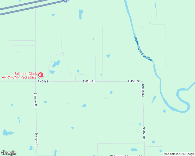 map of restaurants, bars, coffee shops, grocery stores, and more near 12589 East 45th Street in Shawnee