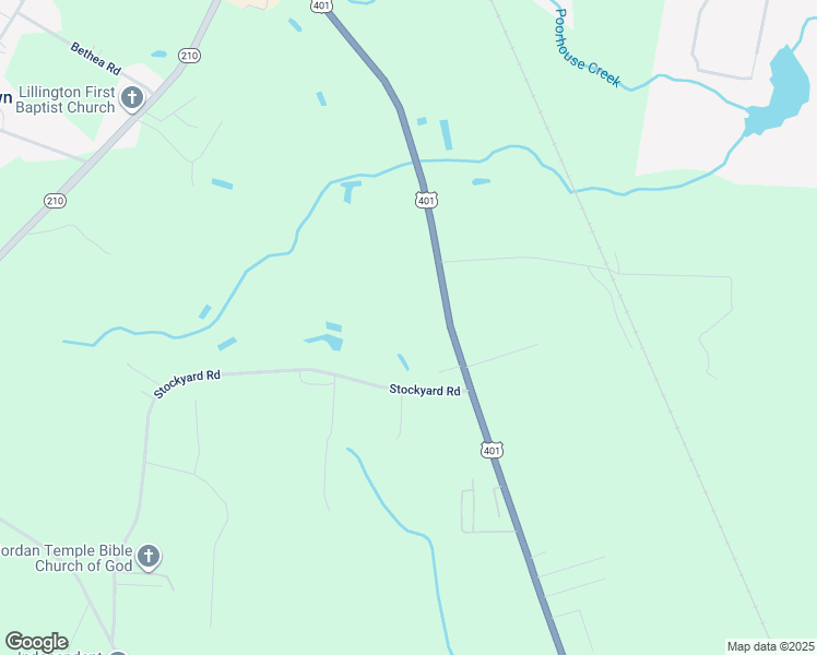 map of restaurants, bars, coffee shops, grocery stores, and more near 1608 U.S. 401 in Lillington