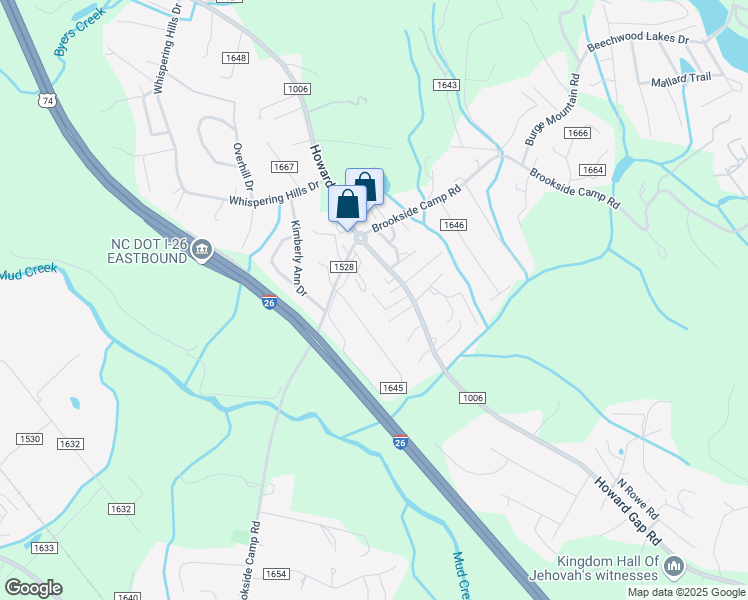 map of restaurants, bars, coffee shops, grocery stores, and more near 109 Ardis Lane in Hendersonville