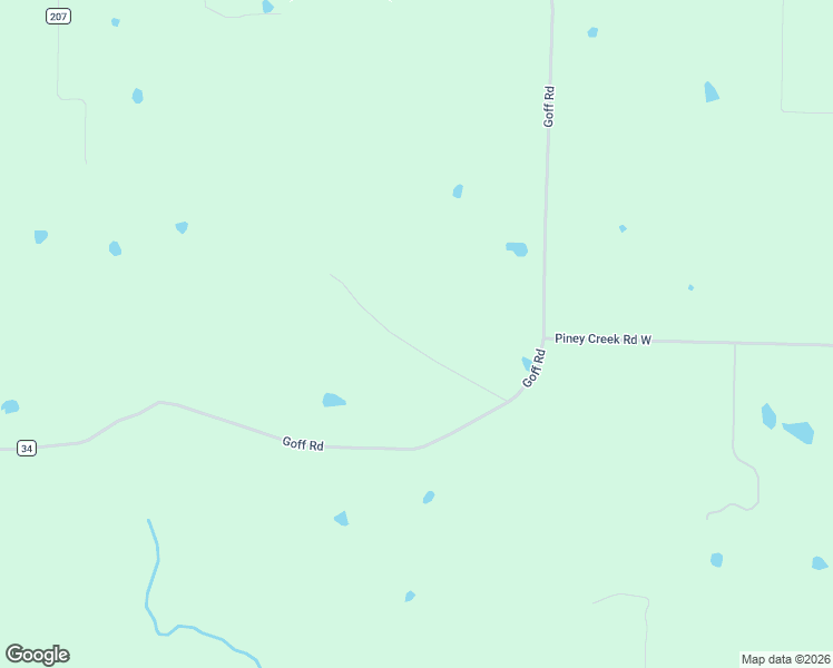 map of restaurants, bars, coffee shops, grocery stores, and more near 929 Goff Road in Quitman