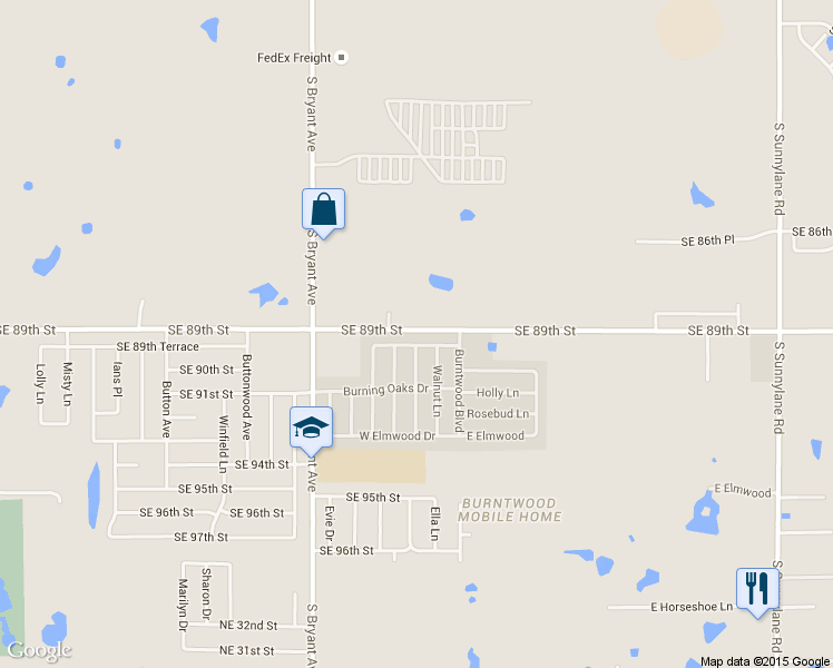 map of restaurants, bars, coffee shops, grocery stores, and more near 3301 Southeast 89th Street in Oklahoma City