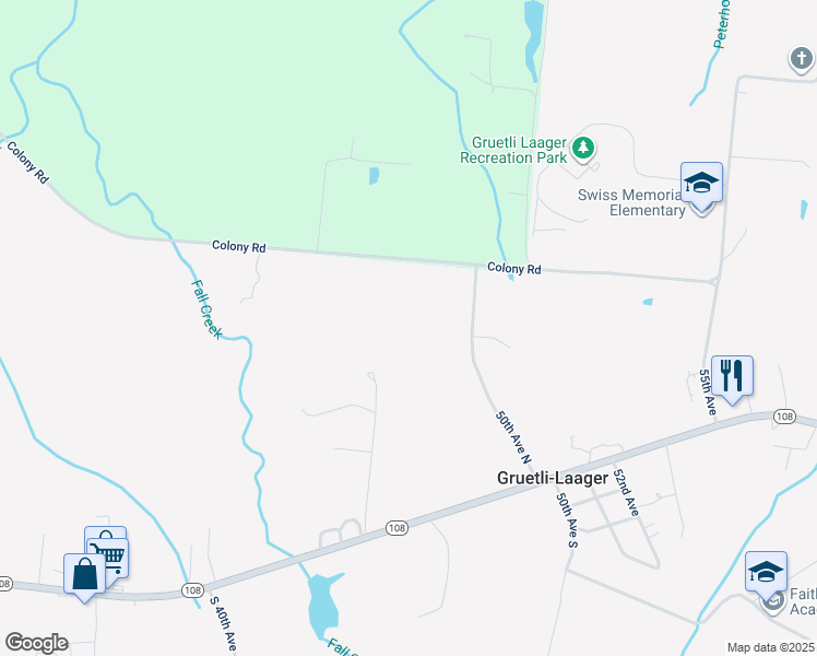 map of restaurants, bars, coffee shops, grocery stores, and more near in GRUETLI LAAGR