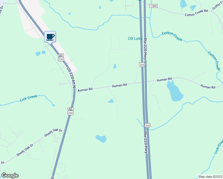map of restaurants, bars, coffee shops, grocery stores, and more near 328 Auman Road in Biscoe