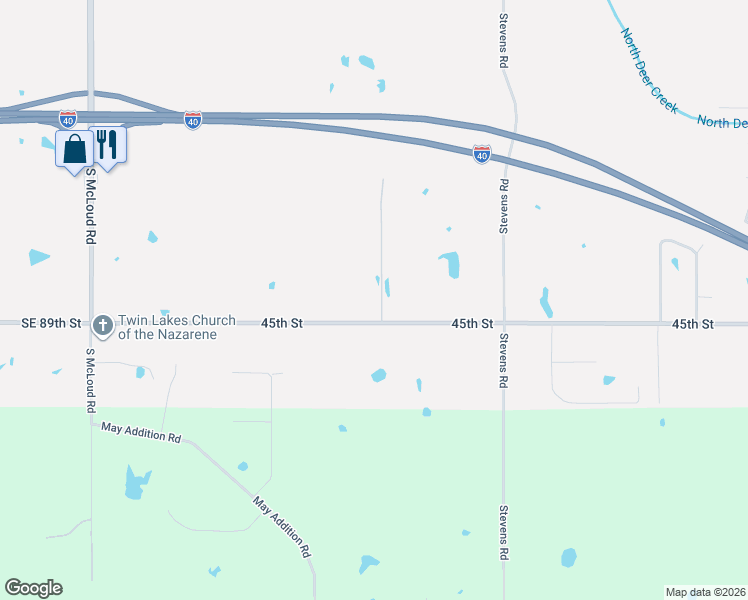 map of restaurants, bars, coffee shops, grocery stores, and more near 12939 Meadow Ridge Drive in Shawnee