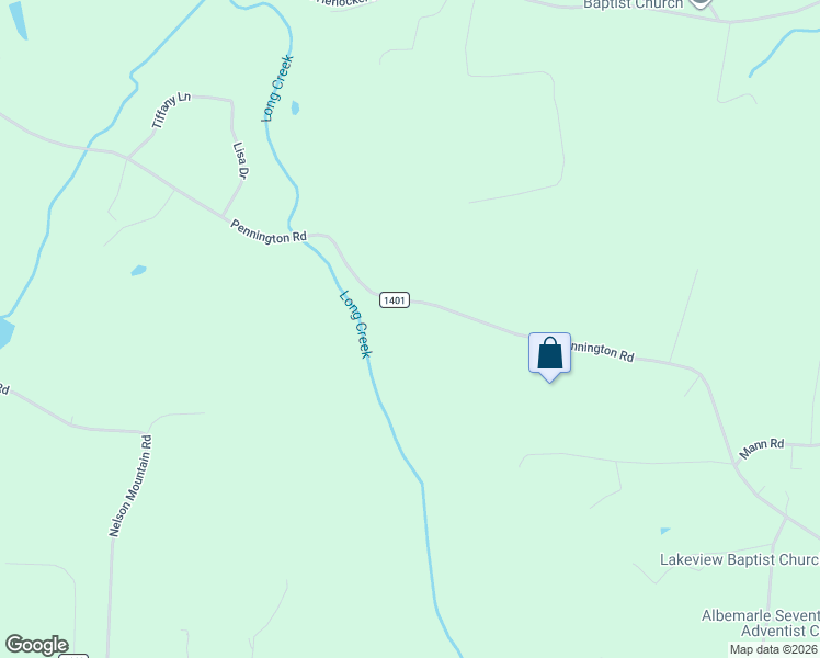 map of restaurants, bars, coffee shops, grocery stores, and more near 28964 Pennington Road in Albemarle