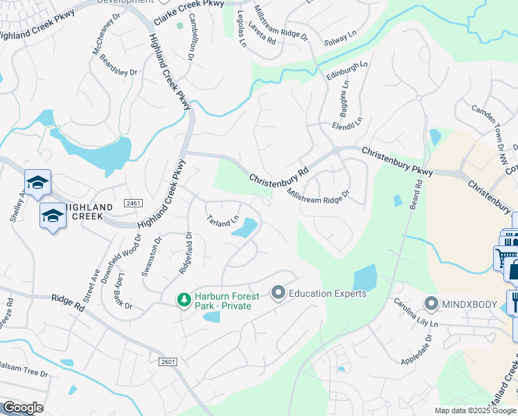 map of restaurants, bars, coffee shops, grocery stores, and more near 7700 Dunoon Lane in Charlotte