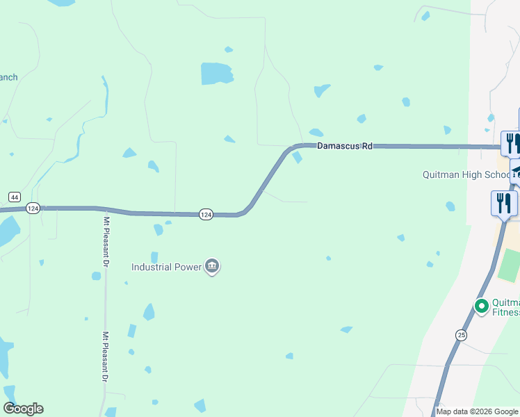 map of restaurants, bars, coffee shops, grocery stores, and more near 515 Damascus Road in Quitman