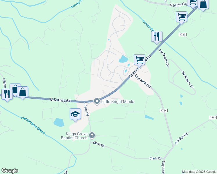 map of restaurants, bars, coffee shops, grocery stores, and more near 148 Maximillian Lane in Hendersonville