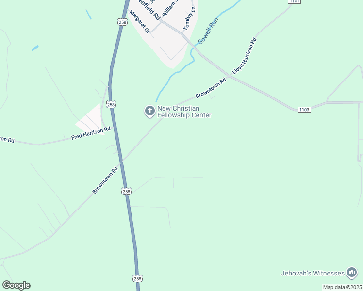 map of restaurants, bars, coffee shops, grocery stores, and more near 381 Browntown Road in Snow Hill