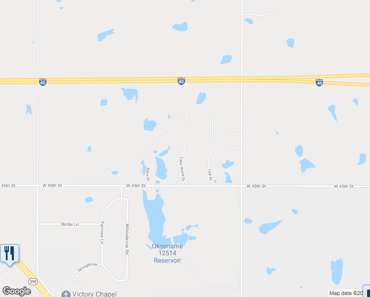 map of restaurants, bars, coffee shops, grocery stores, and more near 109 Lake Shore Drive in Shawnee