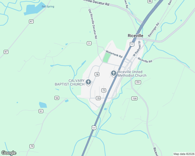 map of restaurants, bars, coffee shops, grocery stores, and more near 134 County Road 78 in Riceville
