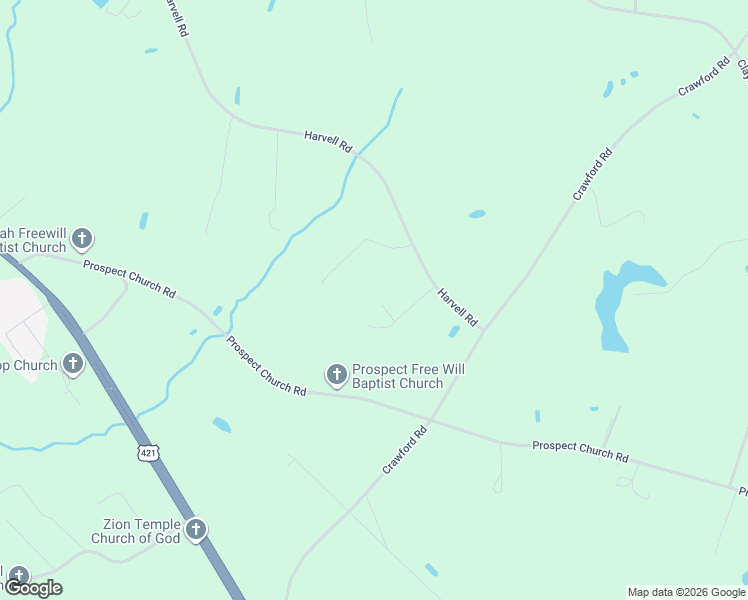 map of restaurants, bars, coffee shops, grocery stores, and more near 65 John White Road in Coats