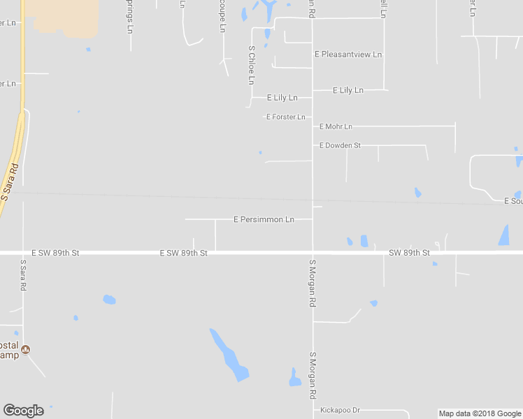 map of restaurants, bars, coffee shops, grocery stores, and more near 1525 East Persimmon Lane in Mustang