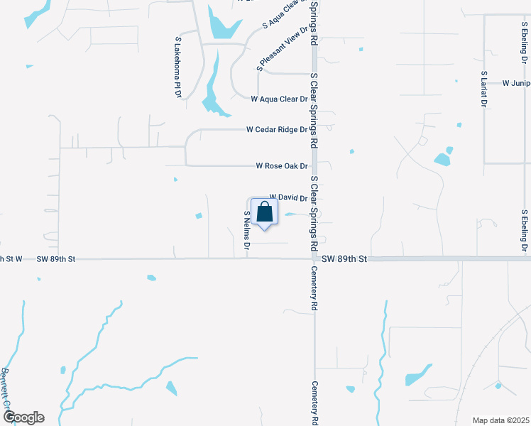 map of restaurants, bars, coffee shops, grocery stores, and more near 1838 West Phoenix Court Drive in Mustang