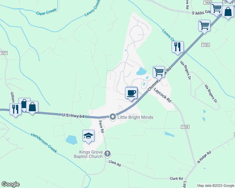 map of restaurants, bars, coffee shops, grocery stores, and more near 148 Maximillian Lane in Hendersonville