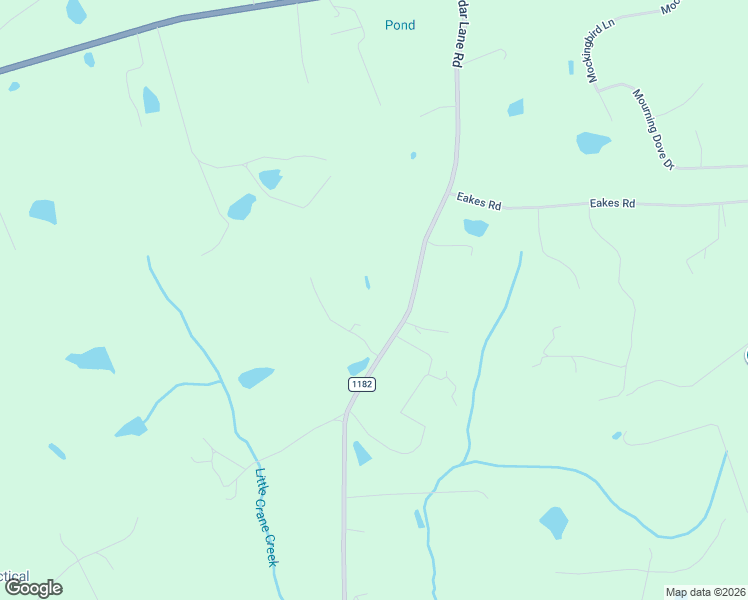 map of restaurants, bars, coffee shops, grocery stores, and more near 876 Cedar Lane Road in Sanford