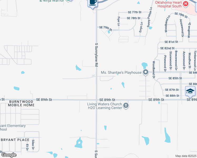 map of restaurants, bars, coffee shops, grocery stores, and more near 8705 Jade Way in Oklahoma City