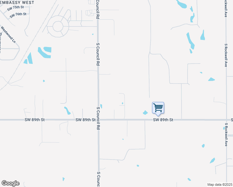 map of restaurants, bars, coffee shops, grocery stores, and more near 7824 Southwest 85th Circle in Oklahoma City