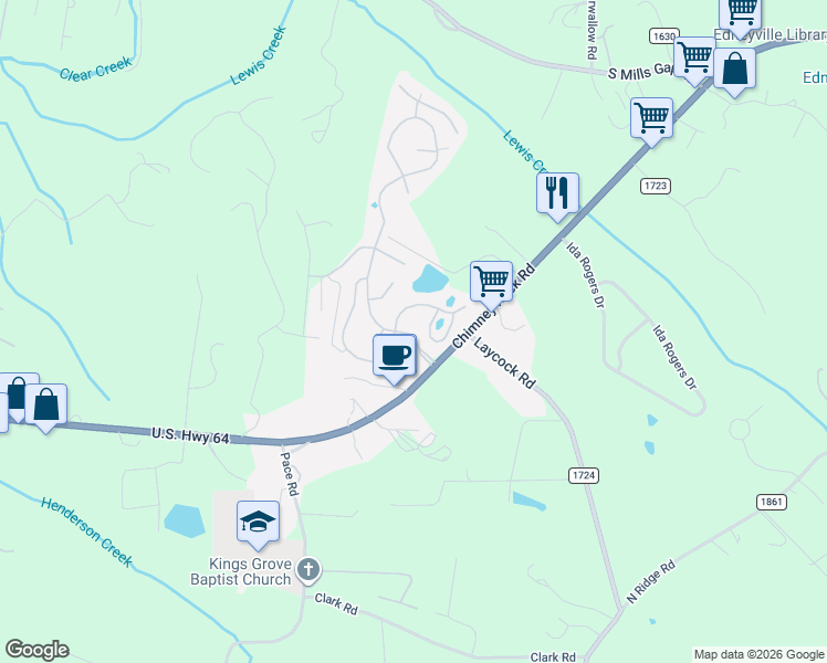 map of restaurants, bars, coffee shops, grocery stores, and more near 40 Shoeing Box Way in Hendersonville