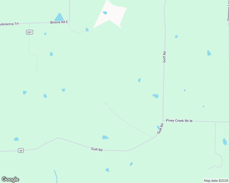 map of restaurants, bars, coffee shops, grocery stores, and more near 925 Goff Road in Quitman