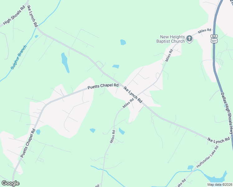 map of restaurants, bars, coffee shops, grocery stores, and more near 4160 Puetts Chapel Road in Dallas